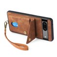 thumbnail image 5 of Wallet Case for Google Pixel 8A, Retro Premium Leather Credit Card Holder RFID Blocking Case with Wrist Strap Stand Magnetic Clasp Flip Anti-Scratch Cover For Google Pixel 8A,Brown, 5 of 11