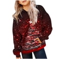 thumbnail image 2 of ITSAME Boys Girls Hoodie, Long Sleeve Christmas Graphic Pullover Hooded Sweatshirt Casual Fashion Tops Red 4T, 2 of 6