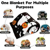 Halloween Basket Halloween Boo Basket Items for Boyfriend Husband Wife Her Women Halloween Spooky Basket Stuffers for Women Her Men Him Adults Couple Valentines Boyfriend Throw Blanket