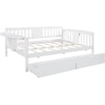 thumbnail image 4 of Daybed Frame Wood | Full Size Daybed with Two Drawers, Wood Slat Support, 4 of 6