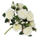 thumbnail image 4 of Ramo de rosas artificiales de 13 cabezas, simulación, decoración floral, oficina en casa, borde enrollado, flor falsa, blanco seitruly HA8260-01B, 4 of 6