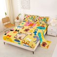 thumbnail image 2 of Homewish Funny Dogs Queen Sheets For Kids Girls Boys ,Cute Corgi Pug Queen Sheet Sets,Yellow,4-Piece,1 Flat Sheet, 1 Fitted Sheet and 2 Pillowcases, 2 of 6