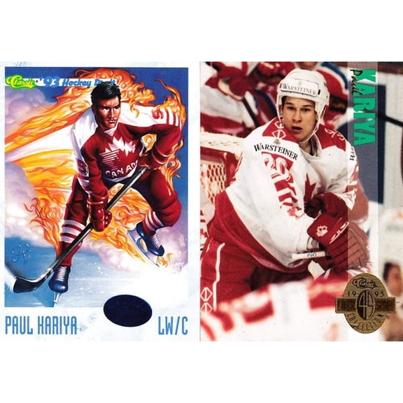 Paul Kariya set of 2 1993 Classic pre Rookie Cards