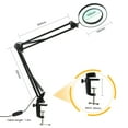 thumbnail image 2 of Lámpara de mesa flexible con abrazadera con lupa 8x Neoglint LED regulable 3 modos de color 10 Niveles de brillo, 2 of 7