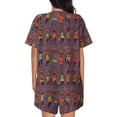 thumbnail image 6 of Fotbe African Women Print Pajama Set for Women 2 Piece Loungewear Short Sleeve Tops and Shorts Set Soft Sleepwear-, 6 of 7