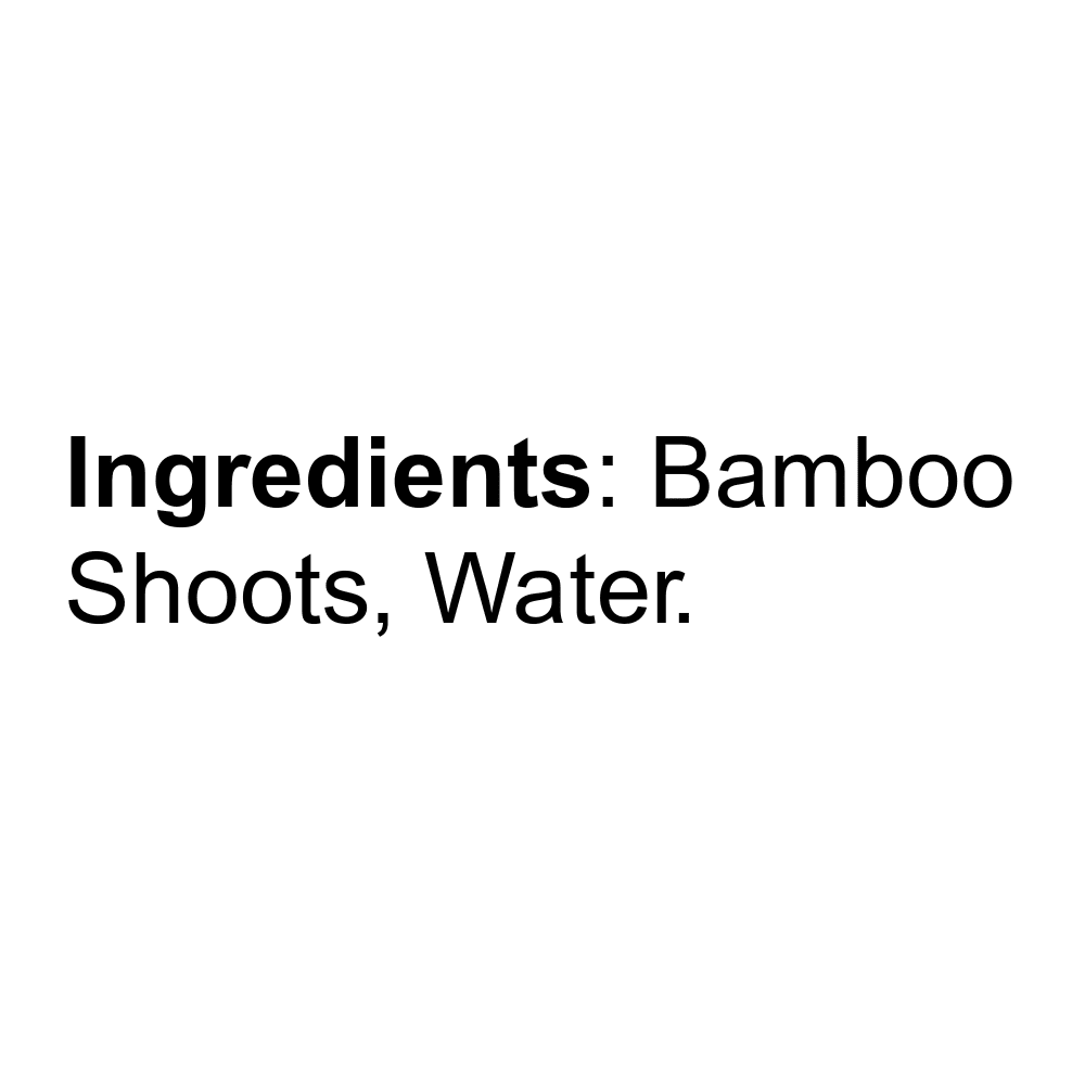 Shirakiku Brand Canned Bamboo Shoot Strip, No Allergen Statements Apply