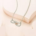 thumbnail image 2 of NUNCAD Infinity Pendant Necklace for Women 925 Sterling Silver Necklace Rose Gold Plated Forever Love Necklace Fashion Jewelry Gifts for Women, 2 of 5