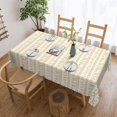 thumbnail image 4 of Rectangle Tablecloth with Wave Lace 60x84 Inch, Cream Leaf Running Rectangle Table Protector Waterproof Tabletop Covers Table Protector for Dining, Party, Buffet, Wedding, 4 of 8