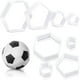 thumbnail image 1 of Cortadoras de Galletas con de FúTbol, Cortadora Hexagonal de Fondant para Pastel de FúTbol para Cocina, Herramientas de DecoracióN de Pasteles DIY, 1 of 7