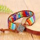 thumbnail image 1 of Pulseras para mujeres con piedras reales, pulsera de cuentas curativas de cuero, joyería de amistad Bohemia para hombres y mujeres, 1 of 3