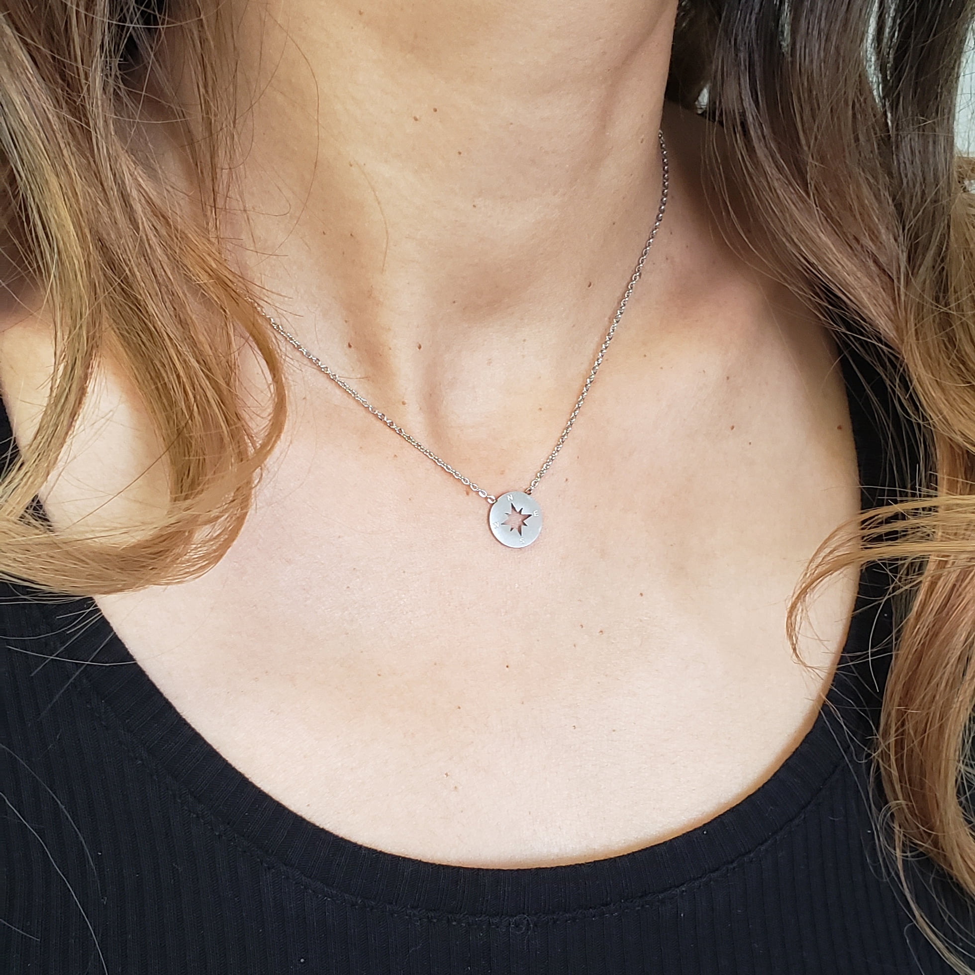 Mother's Day Gift Box Necklace for Mom, Gift Box for Her, Mother's Day Jewelry for Her, Stainless Steel Necklace for Mom, Necklace and Card [Silver and Gold Cube, 18" Chain]