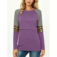 thumbnail image 4 of Women's Maternity Nursing Shirt Top Long Sleeve Patchwork Breastfeeding Clothes, 4 of 9