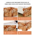 thumbnail image 6 of Marble Burnt Orange Wrap Around Bed Skirts for Queen Bed 18" Drop,Bed Skirt with Adjustable Elastic Belt Dust Ruffle Bed Valance for Bedroom Hotel Modern Abstract Ink Painting Luxury Bed Frame Cover, 6 of 7