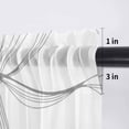 thumbnail image 3 of Modern White Sheer Curtains Valances for Windows Minimalist Abstract Ribbon A Sketch Rt Chiffon Kitchen Valances for Cafe, Rod Pocket Voile Window Treatments Curtains for Living Room Bedroom, 42"x18", 3 of 9