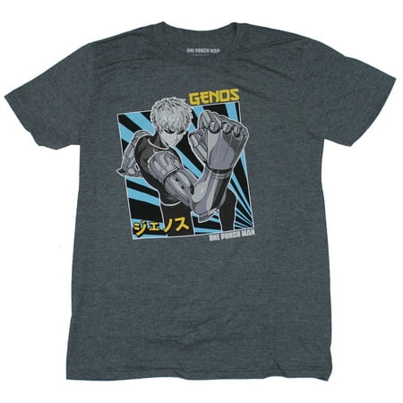 One Punch Man Mens T-Shirt - Genos Power Posed Serious