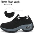 thumbnail image 4 of Women's Sneakers Sport  Shoes Sock Sneakers Slip on Mesh Air Cushion Comfortable Wedge Easy Shoes Platform Loafers, 4 of 14
