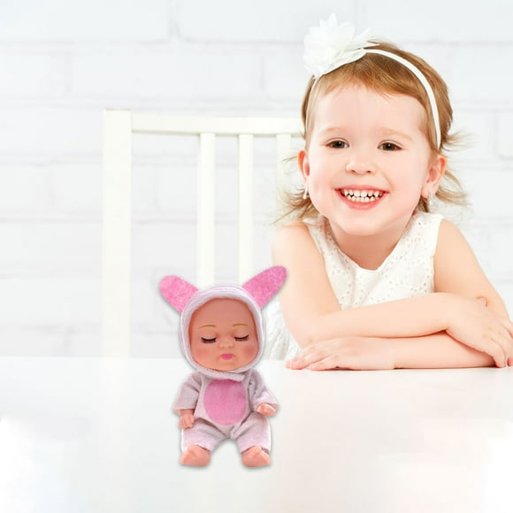 EGNMCR 5 Inch Mini Doll Dolls Dolls Cute Kids Doll Toys With Animals Costumes For Kids 3 Years And Up Cute Little Babies Kids Birthday Gift Kids Doll Birthday Gifts for Kids