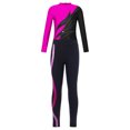 thumbnail image 3 of ZDHoor Girls 2Pcs Sports Dance Outfit Set Long Sleeve Leotard with Leggings for Gymnastics Workout Pink-B 9-10, 3 of 7