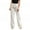 White, variant on Womens Casual Pants Fashion All Match Jeans Pants with Bow Tie Waist Wide Leg Straight Trousers Solid Color Comfort Pant