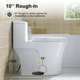 thumbnail image 6 of HOROW Compact One Piece Toilet 10" Rough-in Elongated 0.8/1.28 GPF and MAP 1000g with Comfortable Seat Height 17.3" Dual Flush, 6 of 11
