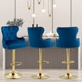 thumbnail image 5 of VIOLHEDO 2 Set Velvet Swivel Bar Stool with Adjustable Height and Comfortable Cushioned Seat, 5 of 6
