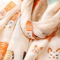 thumbnail image 3 of Bufanda ligera con estampado de gatitos lindos para mujer, bufanda cálida para invierno y otoño, 3 of 6