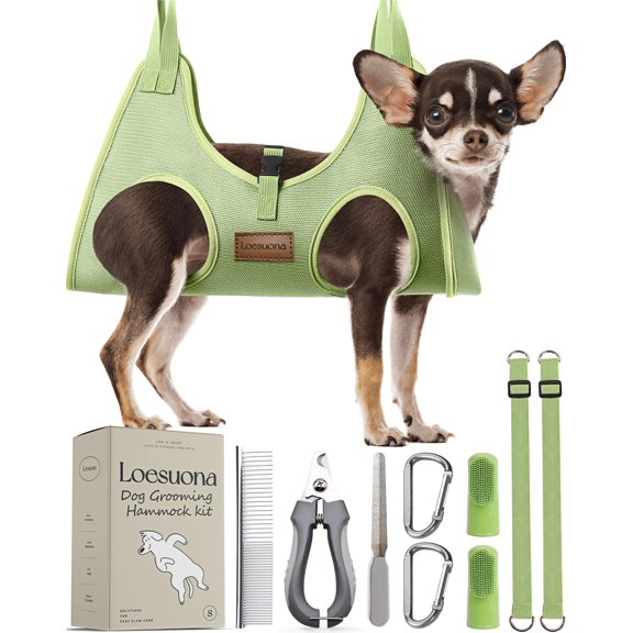 Hamaca de Aseo Loesuona para Perros y Gatos con Cortauñas
