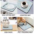 thumbnail image 4 of Washable Rubber Daisy Cute Floral Dish Drying Mats for Kitchen Counter Home Large Coffee Bar Pad Accessories and Decor for Utensils Stemware 16''x18'', 4 of 7