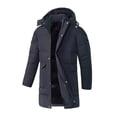 thumbnail image 6 of Blekii Men's Winter Coat with Hood, Insulated Puffy Jacket for Cold Weather, Thick Water-Resistant Warm Parka, Heavy Duty Winter Coat for Snow, Outdoor Thermal Hooded Coat for Men,, 6 of 9