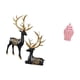 thumbnail image 5 of Figura de ciervo de resina de alce reno, escultura animal con tapa de jarrón de cerámica, adorno de arreglo floral para mesa, boda, inaugura, 5 of 8