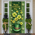 thumbnail image 6 of Green Theme Welcome Banner Gold Heart Pattern Gnome Backdrop Sunflower Design Clover Sunflower Background for Home Decoration Spring Celebration Welcome Event, 6 of 9