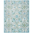 thumbnail image 4 of SAFAVIEH Barbados Corwin Floral Indoor/Outdoor Area Rug, Ivory/Light Blue, 6'6" x 6'6" Square, 4 of 7