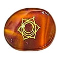 thumbnail image 6 of Chakra Stones with Engraved Symbols for Reiki Healing and Meditation - with Chakras Chart and Affirmations, 6 of 17