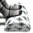 thumbnail image 3 of Compass Foot Rest, Nautical Theme Wind Rose Ship Yacht Sailing Ocean Navigation, Non-Slip Backing Adjustable Ergonomic Memory Foam Leg Support for Office, Dark Petrol Blue White, by Ambesonne, 3 of 5