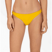 Hurley Women's Quick Dry Compression Solid Bikini Bottom, Yellow, Size Medium