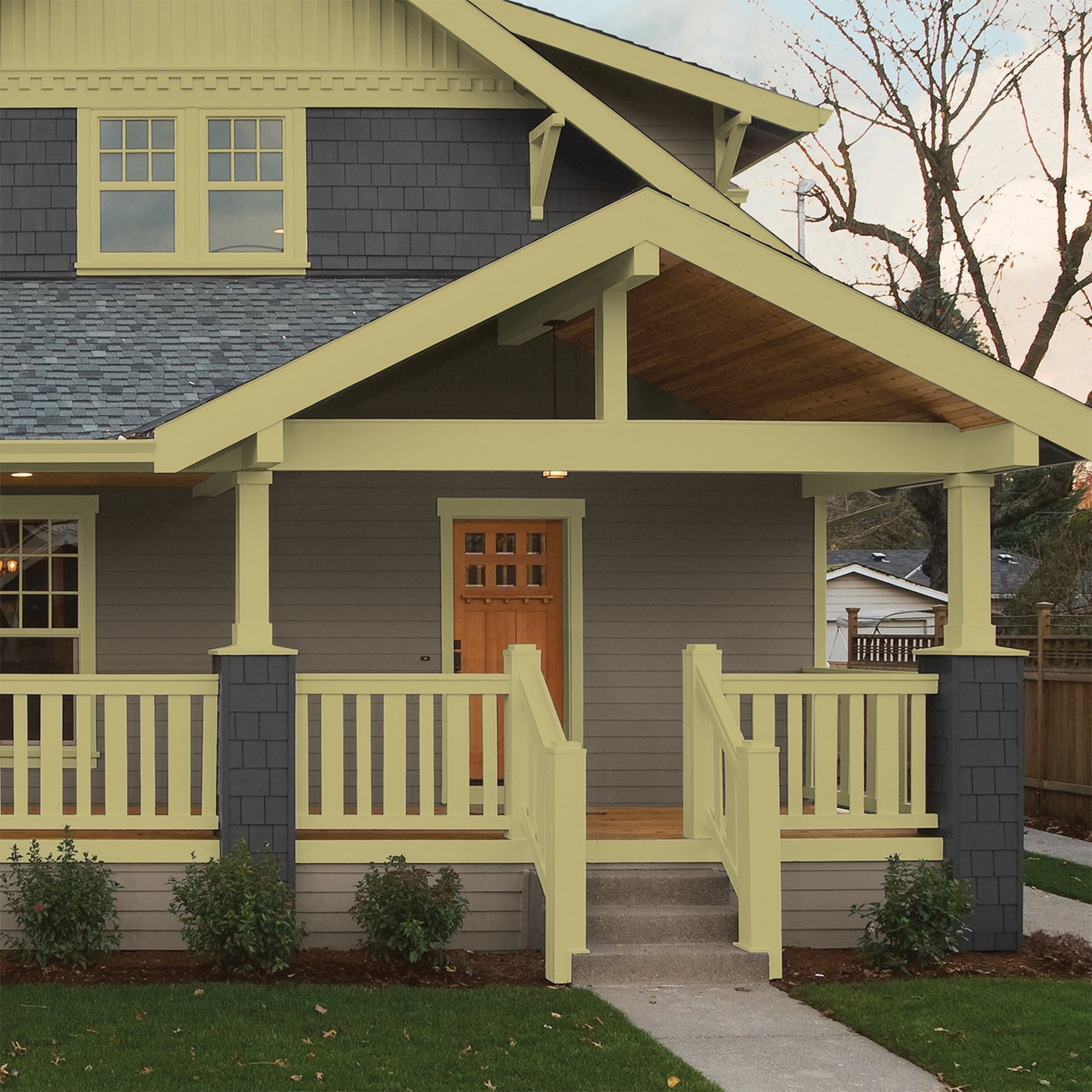 Glidden HEP Gracious Glow / Green Semi-Gloss Exterior Paint with Primer, 1 Quart