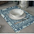 thumbnail image 3 of Vargottam Placemats- Placemat For Dining Table, Set Of 4- Printed & Reversible CottonNapkin-IndoorPlacematsFor Home & Kitchen Dining Table- Asian Batik (Medium Blue), 3 of 5