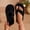 Black, variant on Women Solid Ruffle Trim Flip Flop Fuzzy Plush House Slippers Winter Warm Soft Non-Slip Flat Sole Indoor Bedroom Casual Slides Black 10-10.5(44)