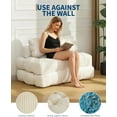 thumbnail image 2 of 3-in-1 Portable Folding Sofa Bed, 79" x 52" Sleeper Chair with Pillow & Back Support, Convertible Foldable Mattress for Living Room, Dorm, Apartment, Floor Lounger & Single Bed, 2 of 9