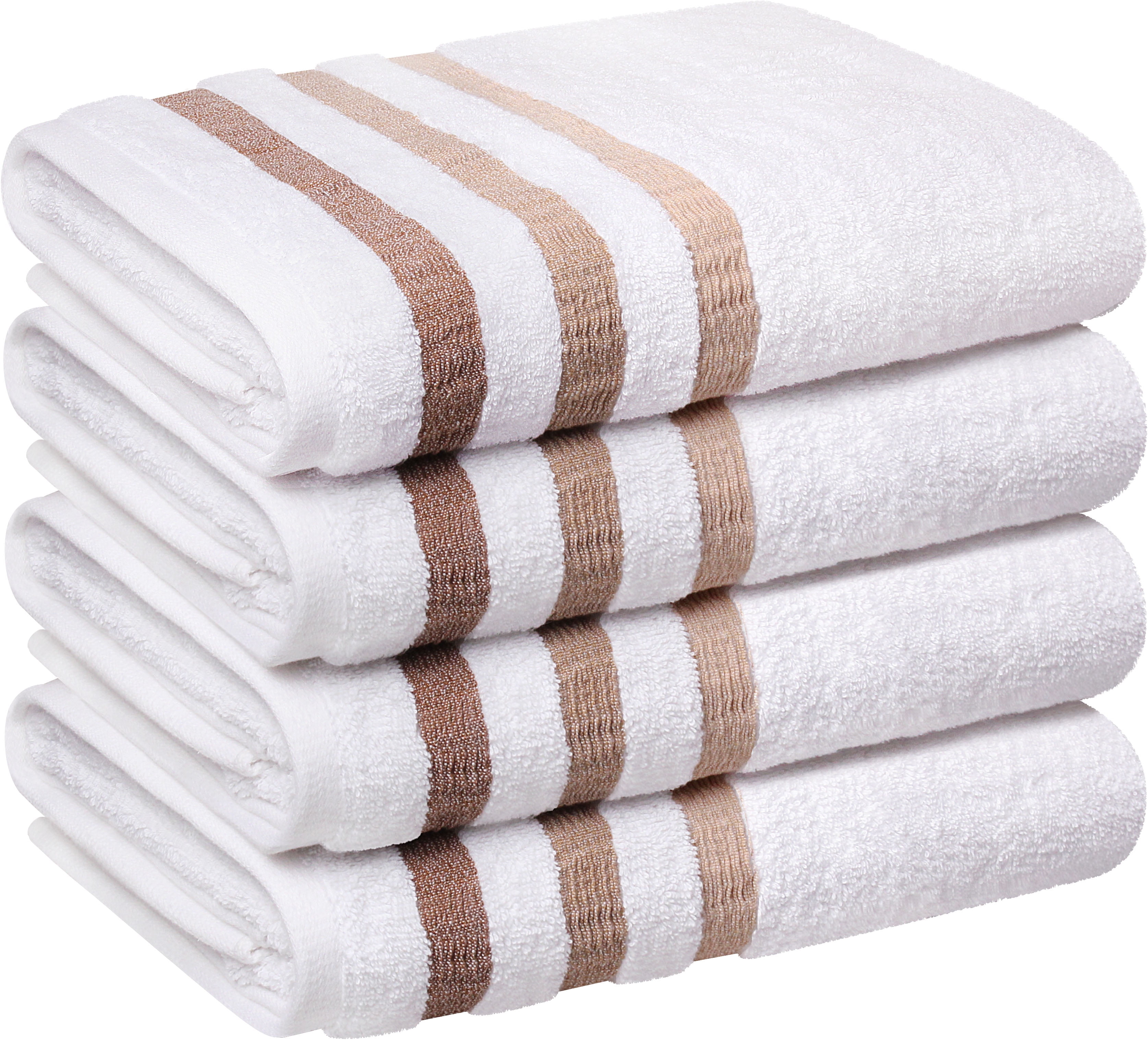 4 Pack 600 GSM Large 100% Cotton Bath Pool Towels Set 27x54 Inches Beach 