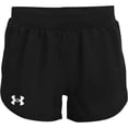 thumbnail image 1 of Pantalones cortos Under Armour Fly By para niñas, color negro/blanco, talla S, 1 of 4