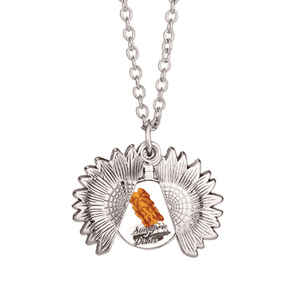 Collier de Tournesol Traditionnel Singapour Satay Pendentif Médaillon Bijoux
