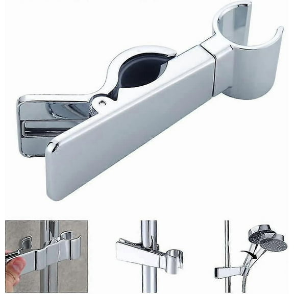 Adjustable Shower Head Bracket Universal 18-25mm Slide Bar 45 Degree Rotation Shower Head Rail Bracket