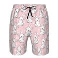 thumbnail image 4 of Kdxio Cute Rabbit Pattern Mens Casual Shorts - Drawstring Summer Beach Sports Shorts for Men, 4 of 9
