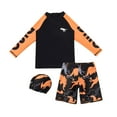 thumbnail image 3 of lnmuld Kids Swimsuits Boys Dinosaur Swimwear Set Long Sleeve Rash Guard Shirt and Swim Trunks with UPF 50 Sun for Beach Pool Activities Size:2-3 Years, 3 of 9