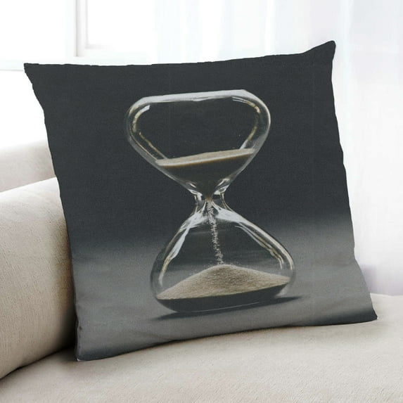 Ahgly Company Time Indoor Throw Pillow, 18 inch by 18 inch