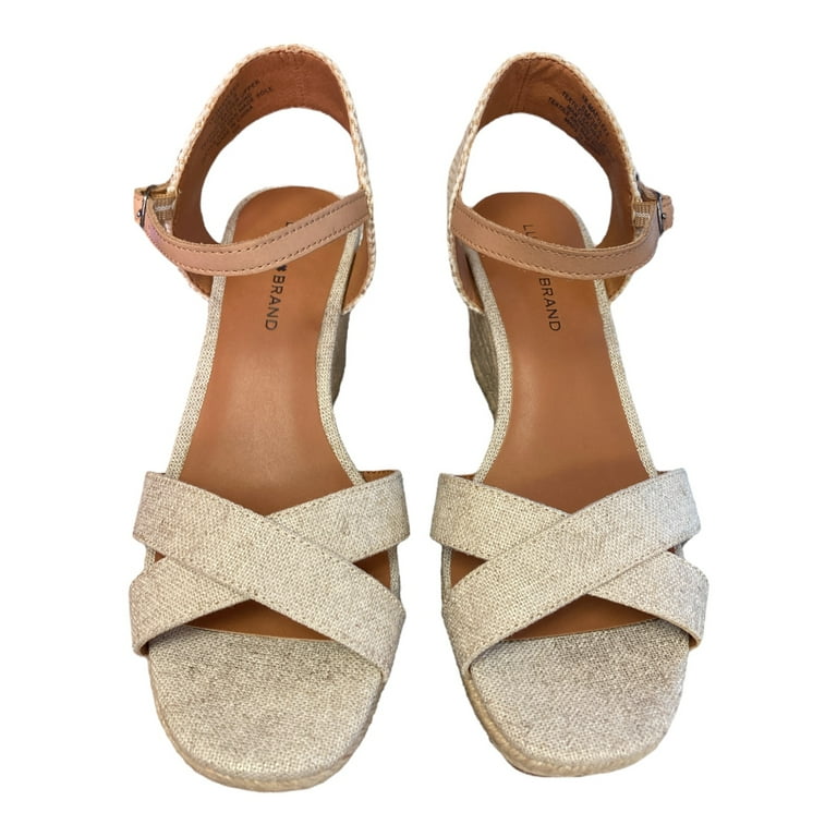 Lucky Brand Maey Lee Ladies Espadrille Wedge Sandal - Natural