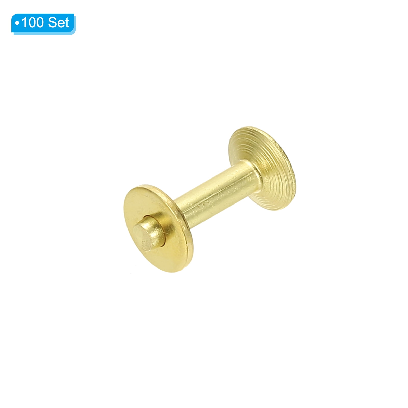 9x3.3x14mm Studs for Clothing, 100 Sets Spikes for Clothes Studs and Spikes Leather Rivets Burrs Brass Fastener Metal Screw Posts for Leather Jacket Crafting Crafts Fabric