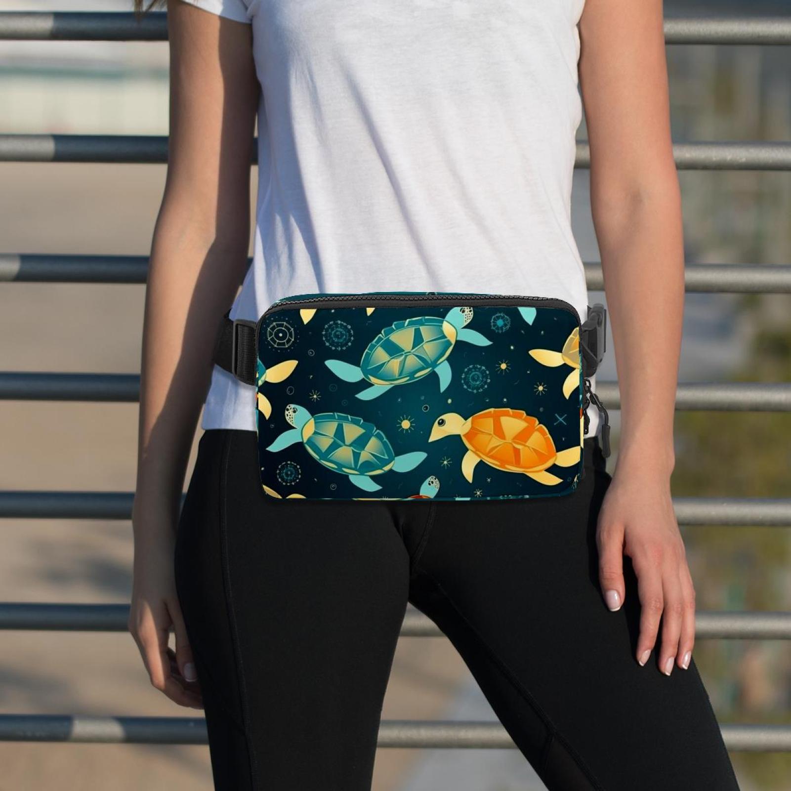 Sea turtles Running Belt Waist Packs Fanny Bag: Lightweight, Adjustable, with Extension Strap, Unisex