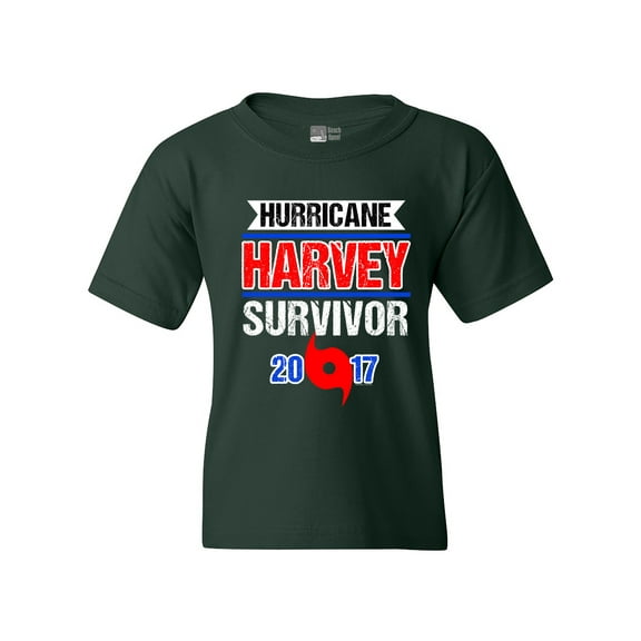 Hurricane Harvey Survivor Cyclone Symbol 2017 Houston Texas DT Youth Kids T-Shirt Tee
